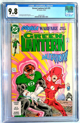 Green Lantern Vol. 3 #31 CGC 9.8 White DC Comics 1992 Psychedelic Flash Cover