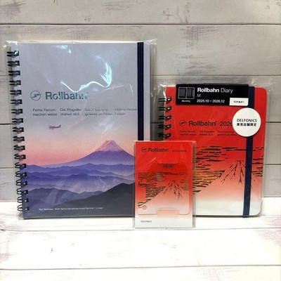 Rollbahn Narita Limited Mt. Fuji Memo L Diary M Size Bookmark Set Used