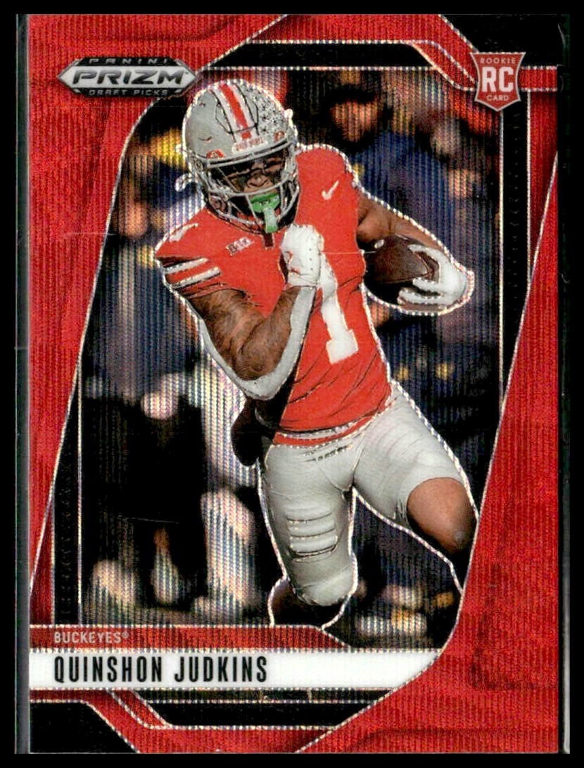 2025 Prizm Draft Picks 84 Quinshon Judkins Prizms Ruby Red Wave Ohio State