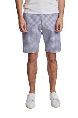 Paisley & Gray Felix Shorts Mens 34X32 Blue Polka Dot Flat Front Slim Fit FTS268
