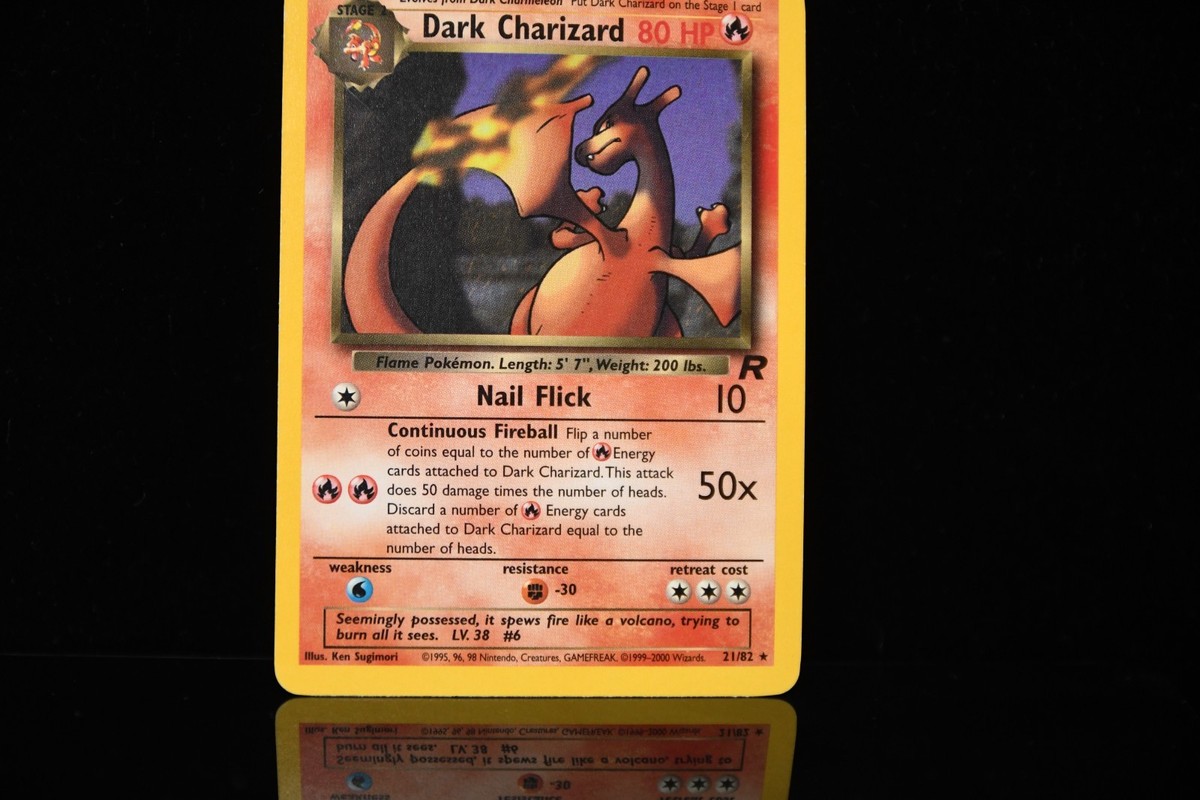 Pokémon TCG Team Rocket DARK CHARIZARD 21/82 Unlimited Rare Non