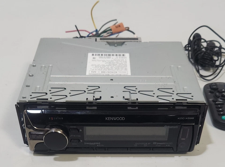Kenwood Excelon KDC-X598 CD Bluetooth w/ Mounting Bracket Mic and Remote TESTED - Image 3 of 4