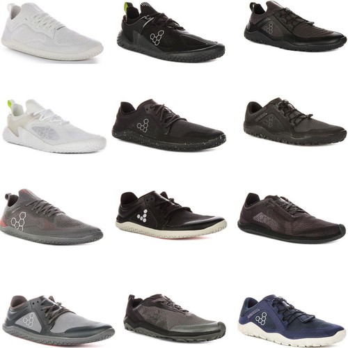 Vivobarefoot Motus Strength Zero Lace Up Mesh Mens Trainer In Black UK 6 - 11