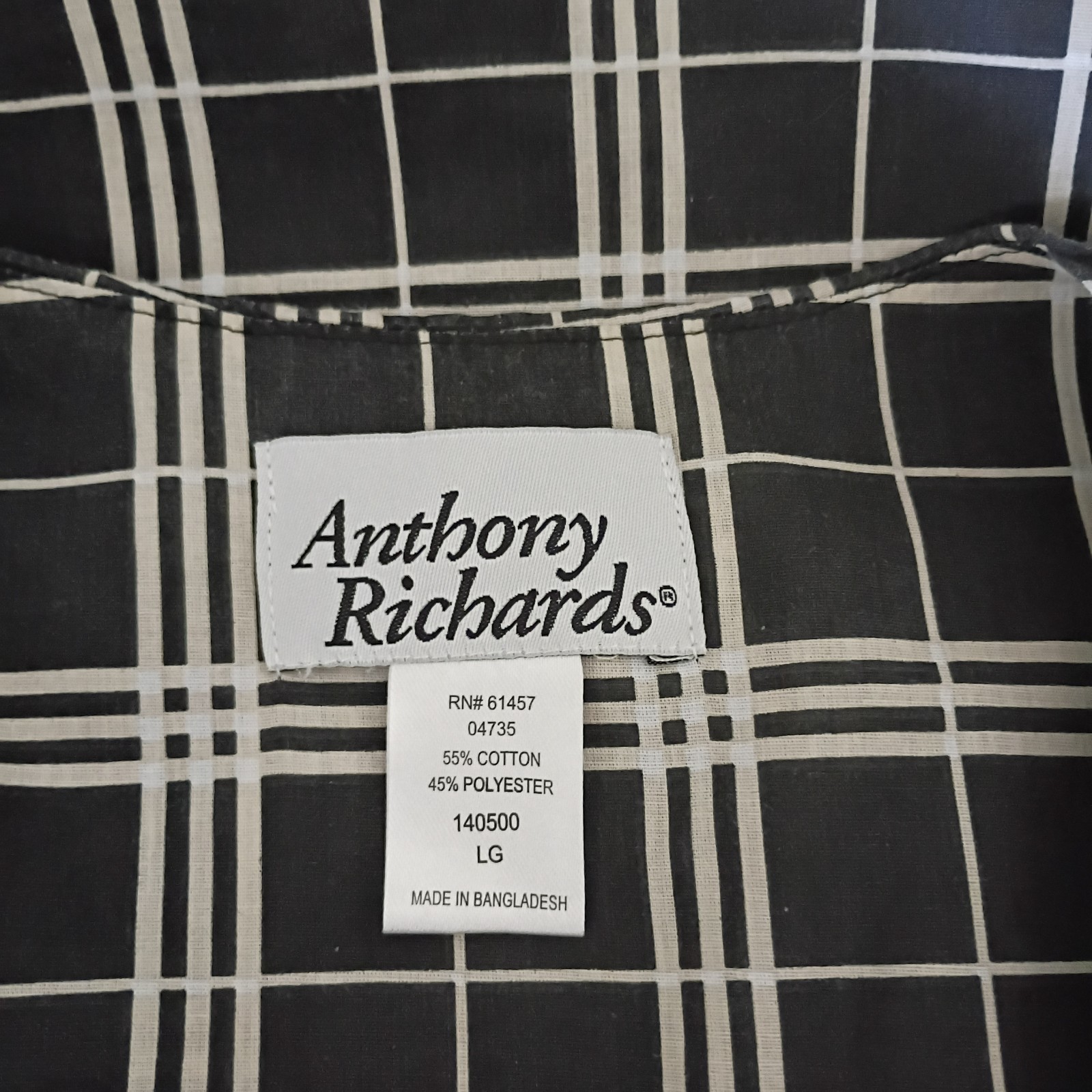 Anthony Richards women's gray & white plaid snap … - image 7