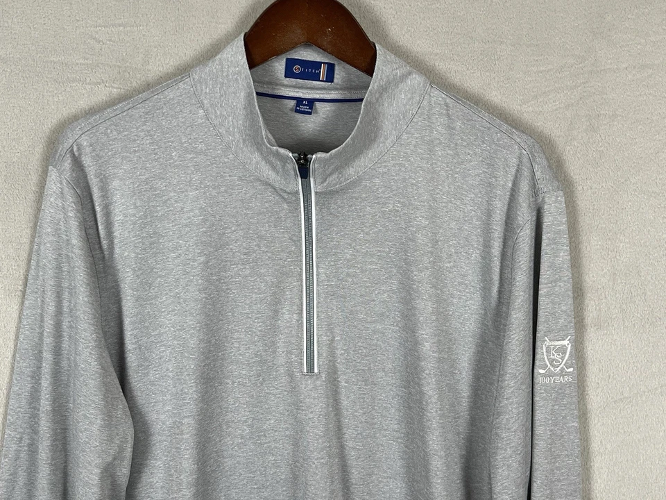 Jersey Stitch Speedster Stripe Superlegera XL Para Hombre 1/4 Cremallera Color Gris Golf Foto 3 de 4