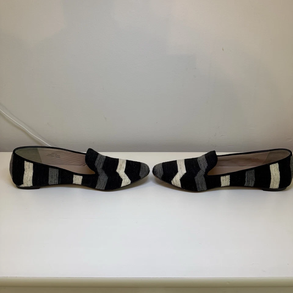 J CREW ITALY WEAVE Vintage Cuero MUJER BALLET PLANO MOCASINES Mary Jane Talla 8.5 Foto 4 de 4