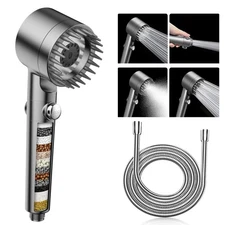 High Pressure Shower Head with Handheld Spray Combo, Filtered Rain Showerhead