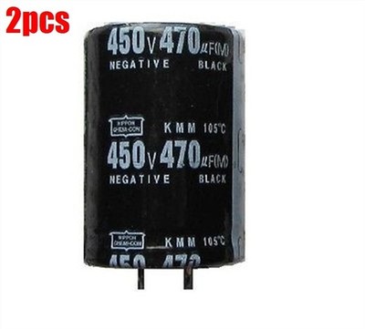 2Pcs Capacitor 470Uf 450V K05 105C 35X50MM New Ic kf #zn