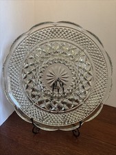 Vintage Anchor Hocking Wexford Crystal 11" Divided Dish 5 Section Relish Serving