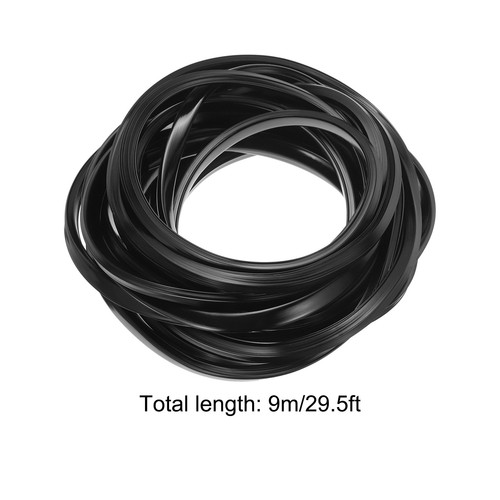 Aluminum Profile Slot Cover Flat Seal Black 9M 10mm 4545, 5050 Series 1Pcs - Imagen 2 de 5