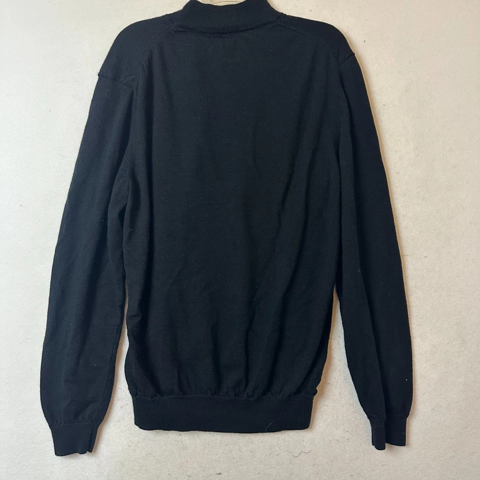 Jos. A. Bank Sweater Sz 2XT tall Black 100% Merino Wool Pullover mock neck - Image 3 of 3