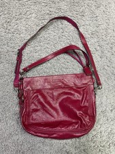 Coach Zoe Hobo Bag F15478 Pink Patent Leather Shoulder Purse Y2K Crescent Bag