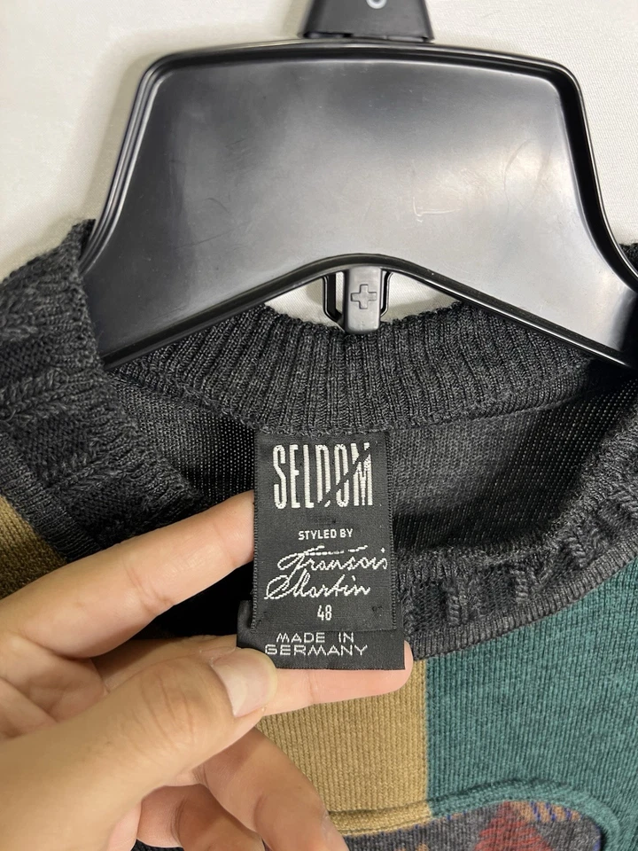 Vintage selten gestylt von François Martin Herren Pullover Gr. 48 / M - Bild 3 von 4