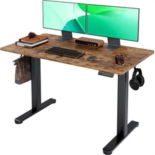 Standing Desk, Adjustable Height Stand up Desk, 24x48 Inches Sit Stand Home O...