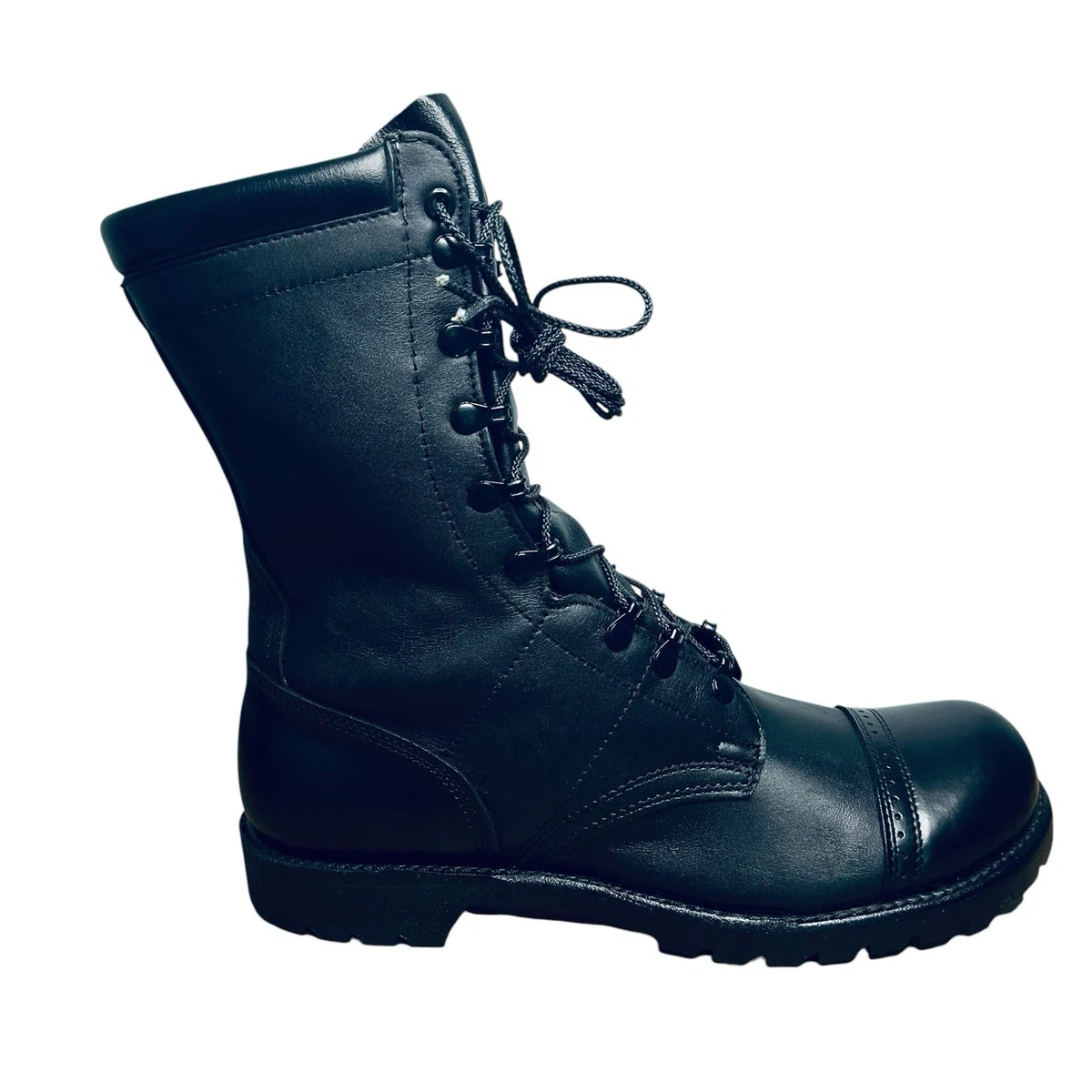 $262 Corcoran ?? Union Made Black Leather Lace-Up Combat Unlined Field Boots 11 Combat Lace-Up Boot In Black Leather | UNIF main image 3
