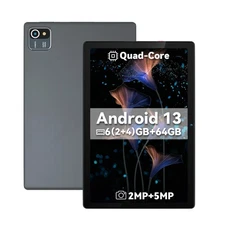 Tablet 10.1 inch Android 13 Tablet 6+64GB RAM Quad Core 1280×800 IPS WIFI HD