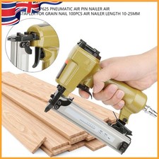 Pneumatic Staple Gun Carpentry Air Pin Nailer Project Woodworking 10-25mm