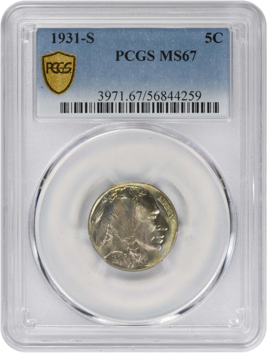 1931-S Buffalo Nickel MS67 PCGS