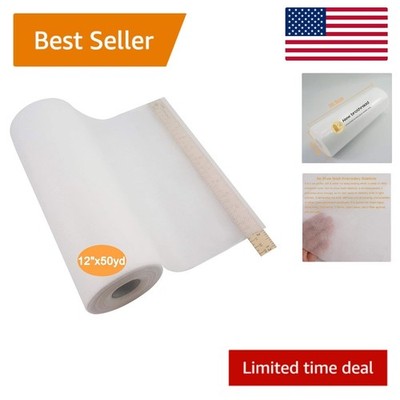Soft and Safe No Show Mesh Stabilizer - 12'' x 50 Yd Roll for Embroidery Projects