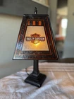 Harley Davidson Vintage Tiffany Style Glass Art- Table Lamp
