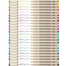  24 Colors 05 Micro, Fineliner Pen Set Ink, Fine Point Pen,Multi-liner, Sket...