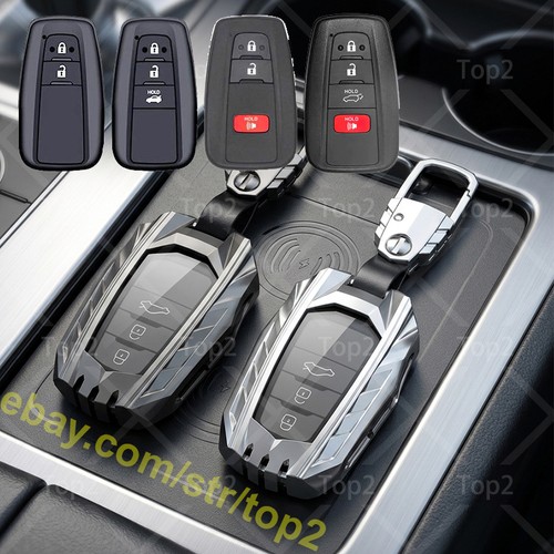Metal key fob cover case for Toyota Camry Corolla Prius RAV4 C-HR 2 3 4 Buttons