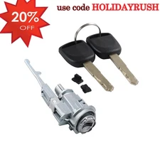 Door Cylinders Lock Ignition Switch Assembly For Honda Civic CRV Accord W/2Keys