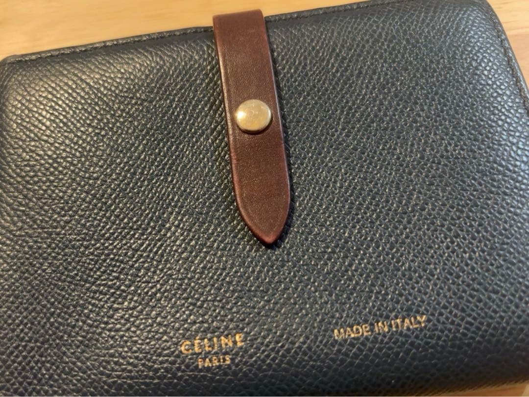 Celine Bi Fold Wallet Medium Multi Function Navy … - image 4