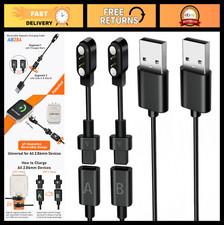 2-Pack Reversible Smart Watch Charger - Magnetic Cable for 2.84mm Devices, Unive