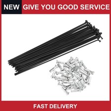 Set14G 187mm Length Bicycle Spokes Nipple Carbon Steel Black Universal