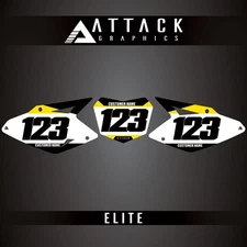 Attack Graphics Elite Number Plate Backgrounds For Suzuki RMZ450 2012