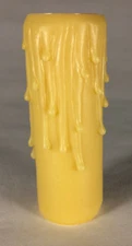 New 3 1/2" Gold PolyBeesWax Chandelier Candelabra Candle Cover with DRIPS CC902G