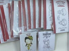 The Greeting Farm Rubber Stamps Red Cut & Uncut Cute Boys & Girls YOU PICK