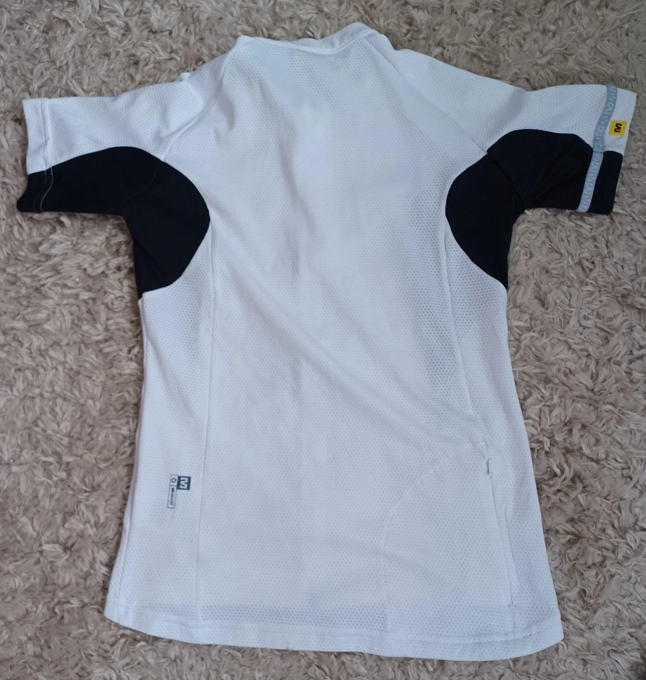 Mavic Mujer Talla Pequeña Ciclismo Jersey EE. UU. Blanco Cremallera Completa Pequeño Bolsillo Trasero Foto 2 de 4