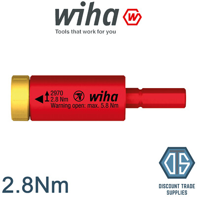 Wiha 41344 EasyTorque Elektrischer Drehmomentadapter für SlimBits und SlimVario Halter