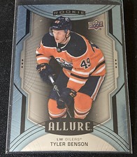 2020-21 UD Allure Hockey - TYLER BENSON - Blue Parallel - Oilers RC #108