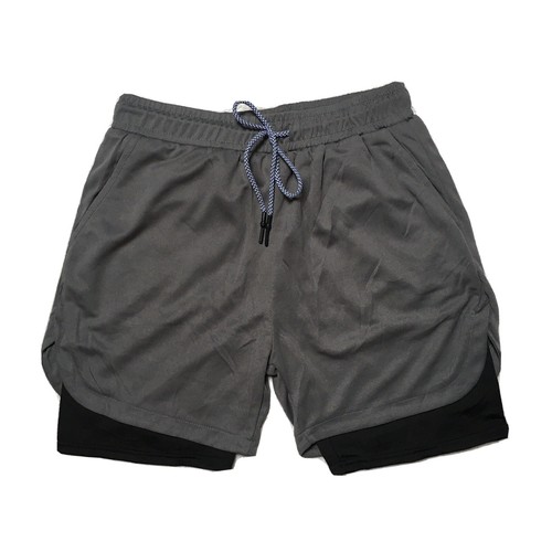 Mens Gym Shorts With Dual Layer And 