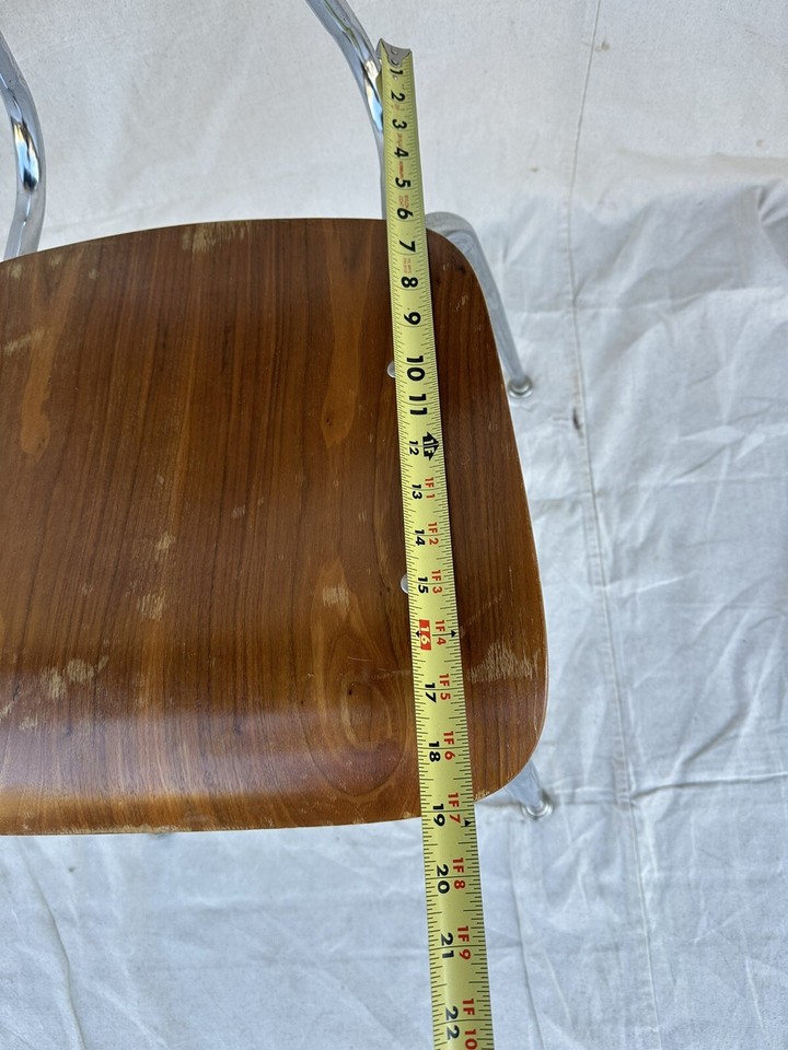 Vintage Mid Century Modern Chrome Bentwood Chair eBay