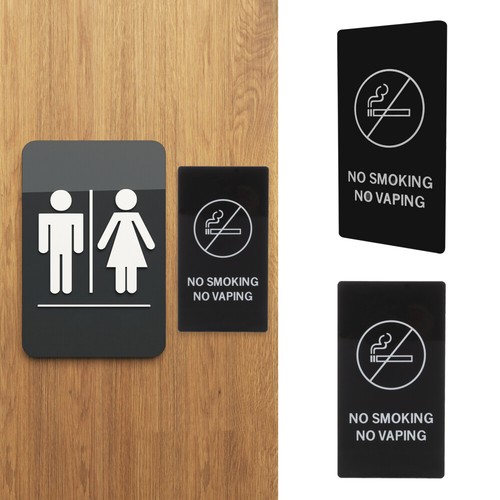 Nichtraucher Schild Büro Warnschilder Toilette WC für Badezimmer - Bild 4 von 12