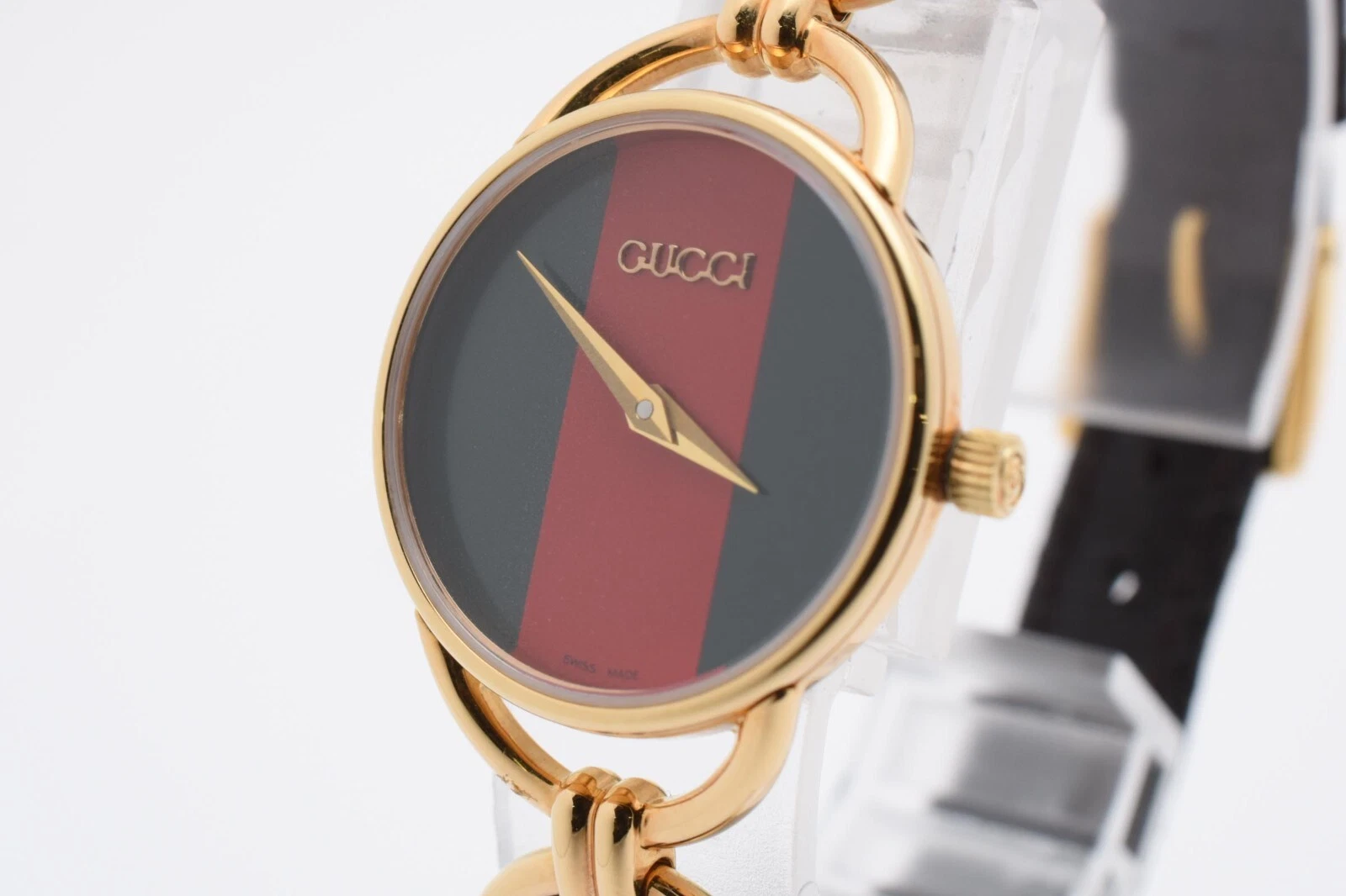 Orologio da donna Gucci 6000.2.L 23 mm quadrante linea sherry quarzo quasi come nuovo dal GIAPPONE