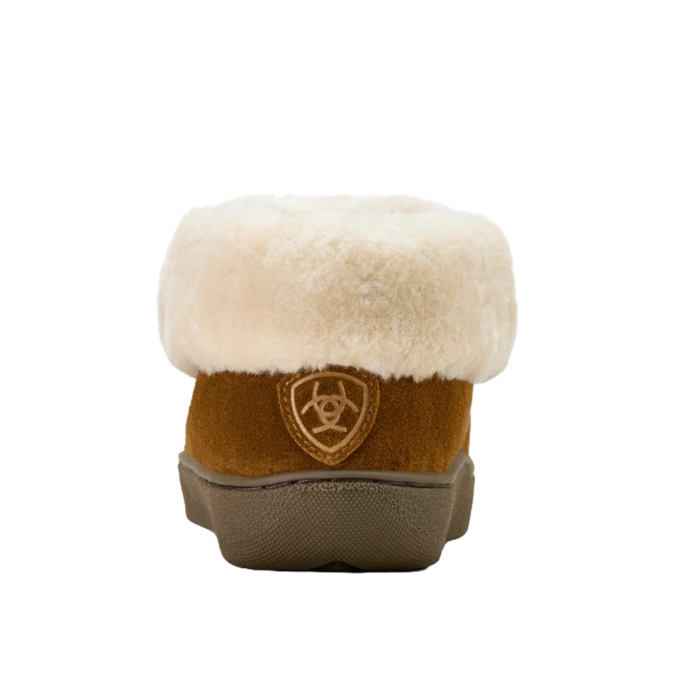 Zapatilla mocasín al tobillo marrón con estampado de vaca occidental Ariat Dorothea para damas AR4421-220 Foto 4 de 4