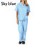 miniature 21 - Women Men Hospital Medical Doctor Nurse Scrubs Tunic Work Uniform 2pcs Suits