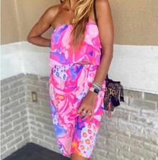 Lilly Pulitzer BERK CROP TOP MIDI SKIRT 2 Piece SET XS Sandy Rays Pink