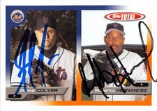 Steve Coyler Roberto Hernandez autographed baseball card 2005 Topps Total #611
