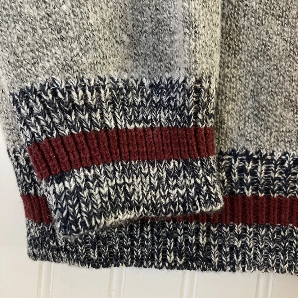 Rue 21 мужской свитер XXL темно-серый бордовый красный классический шаль воротник манжеты новый с Ярлыками - Изображение 2 из 4