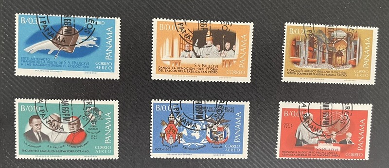 6 Different Panama stamps