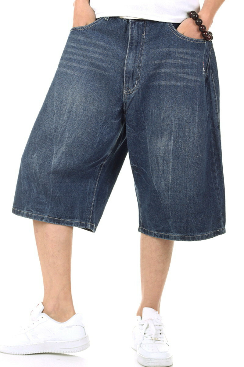 【KOOLOSET】Capri Regular Denim Mens Jeans Denim Shorts Capri Pants Relaxed Hip-Hop Hipster