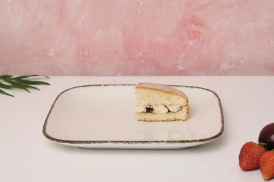 D&F Natural Cream Dinner plate set of 4, Square shape, Christmas Gift Idea