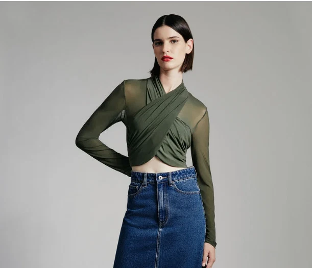 Aliyah top in khaki Size XL