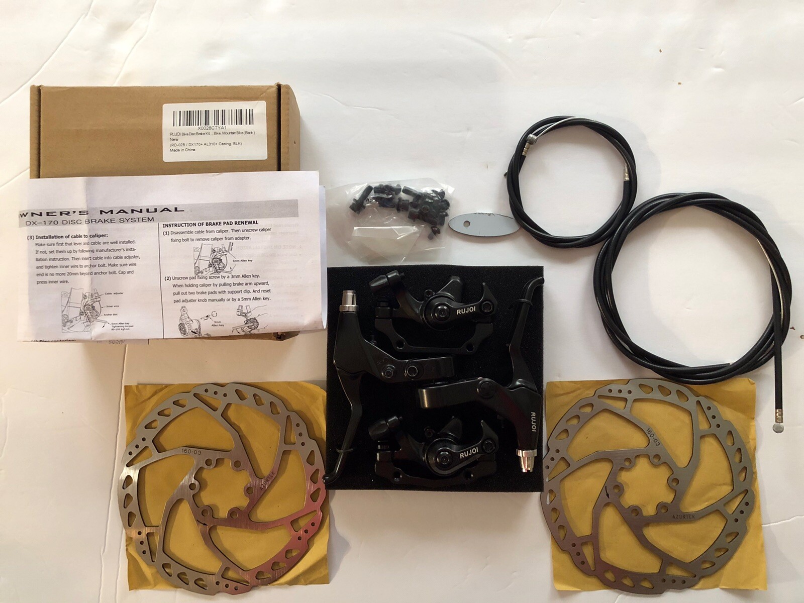 Rujoi Bike Disc Brake Kit RD02B / DX170 + AL310 + Casing Black eBay